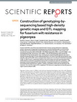 Construction of genotyping-by-sequencing based high-density genetic maps and QTL mapping for fusarium wilt resistance in pigeonpea