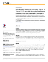 On the use of a test to exhaustion Specific to Tennis (TEST) with ball hitting by elite players