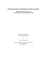 Fashioning the executive (look): Australian women, fashion and the rise of the new work order