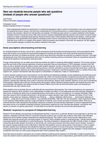 How can students become people who ask questions (instead of people who answer questions)?