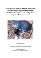 Can artificial habitat mitigate impacts of climate change? Quantifying nesting habitat microclimate and use by little penguins (Eudyptula minor)