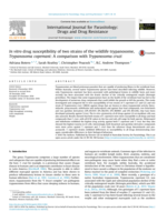 In vitro drug susceptibility of two strains of the wildlife trypanosome, Trypanosoma copemani: A comparison with Trypanosoma cruzi