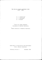 The nutrient status of Wilson Inlet 1984-1985