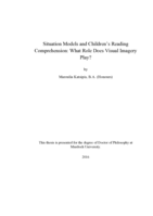 Situation models and children’s reading comprehension: what role does visual imagery play?