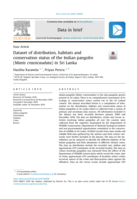 Dataset of distribution, habitats and conservation status of the Indian pangolin (Manis crassicaudata) in Sri Lanka