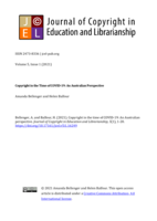 Copyright in the time of COVID-19: An Australian perspective