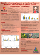Does fire influence phosphite protection of Western Australian indigenous plant species against Phytophthora cinnamomi?