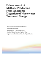 Enhancement of methane production from anaerobic digestion of wastewater treatment sludge