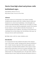 Stories from high school and prisons rattle institutional cages