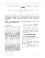 AINI - embodied conversation agent applicable for interactive games