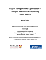 Oxygen management for optimisation of nitrogen removal in a sequencing batch reactor