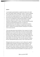 The occurrence and pathogenicity of Mycosphaerella cryptica on tuart (Eucalyptus gomphocephala) in the south-west of Western Australia
