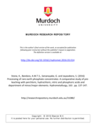 Processing of rare earth phosphate concentrates: A comparative study of pre-leaching with perchloric, hydrochloric, nitric and phosphoric acids and deportment of minor/major elements