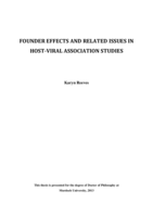 Founder effects and related issues in Host-viral association studies