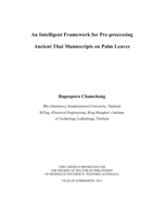 An intelligent framework for pre-processing ancient Thai manuscripts on palm leaves