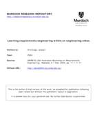 Learning requirements engineering within an engineering ethos