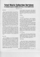 Total waste collection services – a rationale based on tipping patterns at two landfill sites