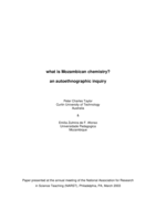 What is Mozambican chemistry? an authoethnographic inquiry