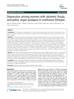 Depression among women with obstetric fistula, and pelvic organ prolapse in northwest Ethiopia