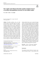Fire regime and climate determine spatial variation in level of serotiny and population structure in a fire-killed conifer