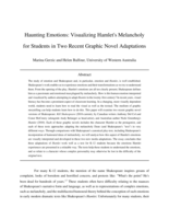 Haunting emotions: Visualizing Hamlet's melancholy for students in two recent graphic novel adaptations