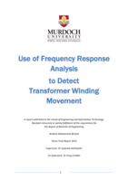 Use of frequency response analysis to detect transformer winding movement