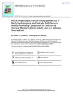 Post-harvest Application of Methyl Jasmonate, 1-Methylcyclopropene and Salicylic Acid Elevates Health-promoting Compounds in Cold-stored ‘Kinnow’ Mandarin (Citrus nobilis Lour x C. deliciosa Tenora) Fruit
