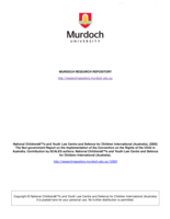 The Non-government Report on the Implementation of the Convention on the Rights of the Child in Australia,  Contribution by SCALES authors