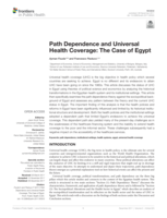 Path dependence and universal health coverage: The case of Egypt