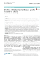 Smoking-related general and cause-specific mortality in Estonia