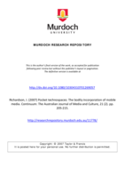 Pocket technospaces: The bodily incorporation of mobile media
