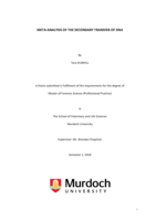 Meta-Analysis of the Secondary Transfer of DNA