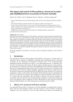 The impact and control of Phytophthora cinnamomi in native and rehabilitated forest ecosystems in Western Australia