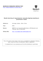 Studio learning of requirements: towards aligning teaching to practitioner needs