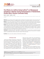 The Effects of a Saffron Extract (affron®) on Menopausal Symptoms in Women during Perimenopause: A Randomised, Double-Blind, Placebo-Controlled Study