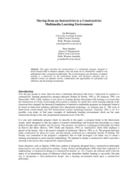 Moving from an instructivist to a constructivist multimedia learning environment