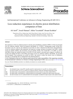 Loss reduction experiences in electric power distribution companies of Iran