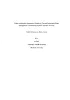 Water auditing and assessment models to promote sustainable water management in goldmines (Australia and New Zealand)