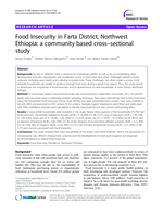 Food insecurity in Farta District, Northwest Ethiopia: A community based cross–sectional study