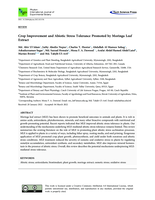 Crop improvement and abiotic stress tolerance promoted by moringa leaf extract