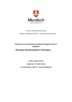 Development of sustainable groundwater management plan in Yogyakarta: Recharge and remediation techniques