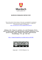 Eimeria spp. infecting quenda (Isoodon obesulus) in the greater Perth region, Western Australia