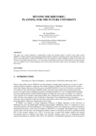 Beyond the rhetoric: Planning for the future university