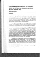 Singapore history through the looking glass: Reflections on museums, memory, history and the arts