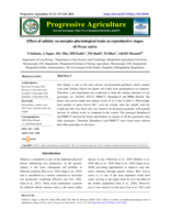 Effect of salinity on morpho-physiological traits at reproductive stages of Oryza sativa