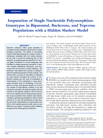 Imputation of single nucleotide polymorphism genotypes in biparental, backcross, and topcross populations with a hidden Markov Model