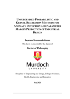 Unsupervised probabilistic and kernel regression methods for anomaly detection and parameter margin prediction of industrial design