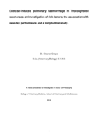 Exercise-induced pulmonary haemorrhage in Thoroughbred racehorses: an investigation of risk factors, the association with race day performance and a longitudinal study