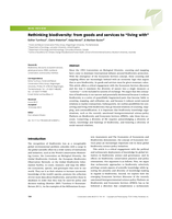 Rethinking biodiversity: from goods and services to “living with”