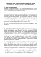 The effect of public pressure during environmental impact assessment on environmental management outcomes